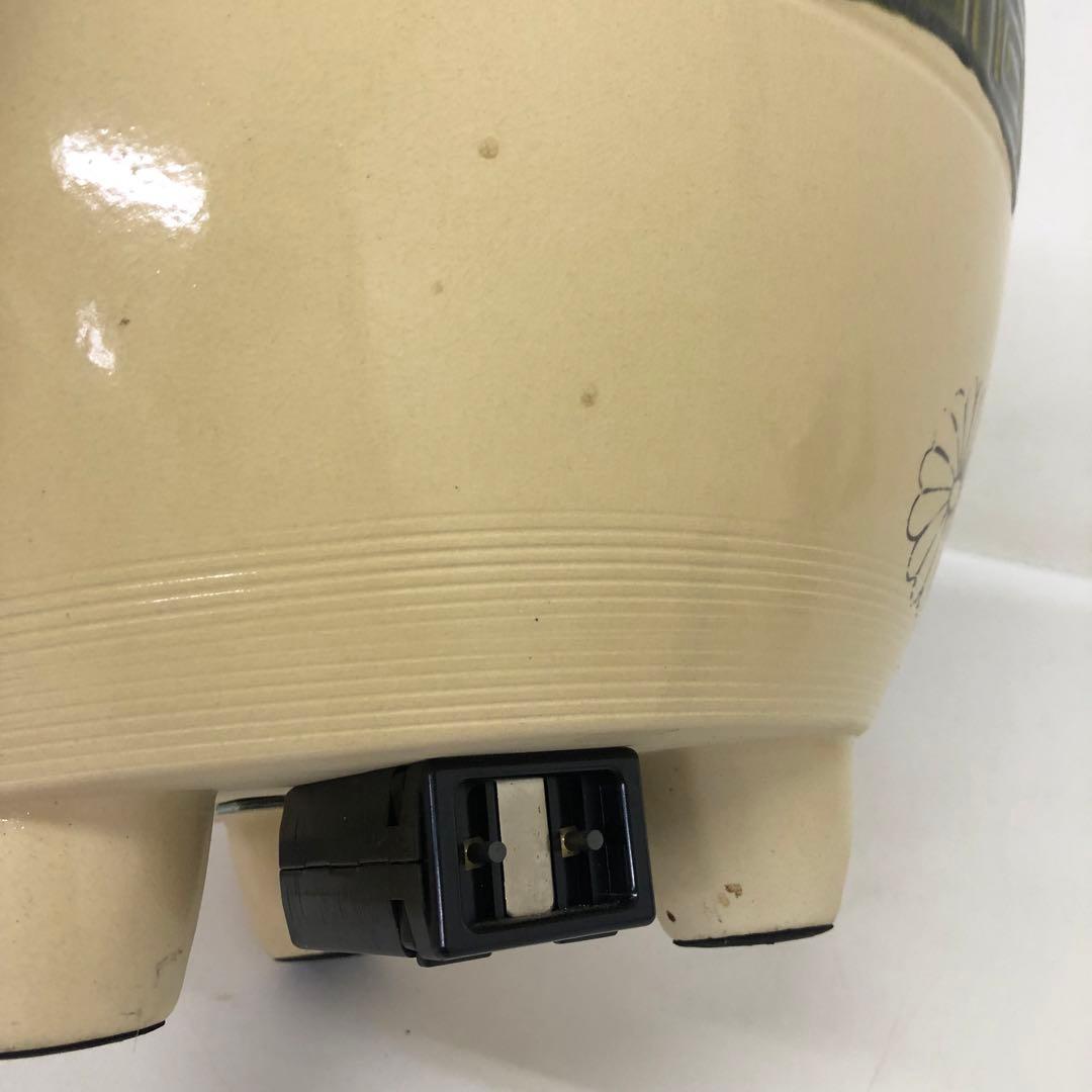 4374-E 茶道具 織部 野々田 風炉型 電熱器 敷板付