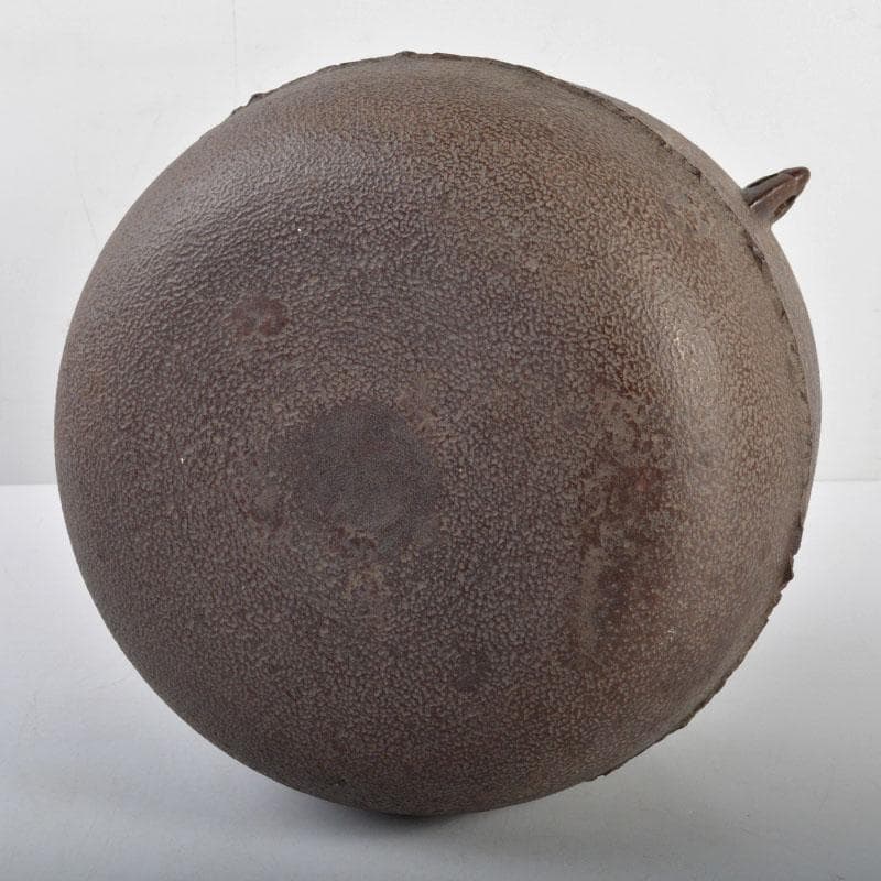 茶道具　人間国宝　釜師　高橋敬典作　利休好　萬代屋釜　共箱　M　R4648B