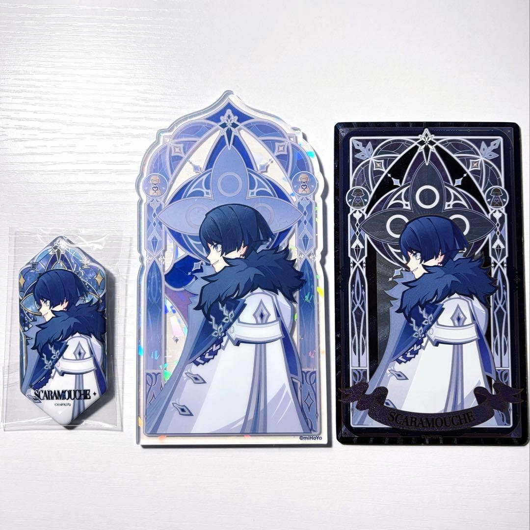 原神 霜痕与権焔シリーズ スカラマシュ 散兵 カード アクリルスタンド 缶バッジ