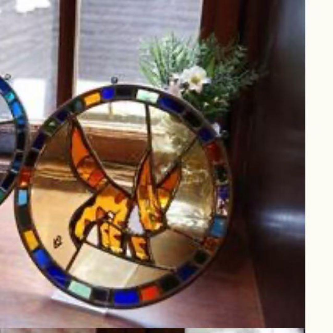 ジブリ美術館限定　ステンドグラス 窓飾り　風を追って