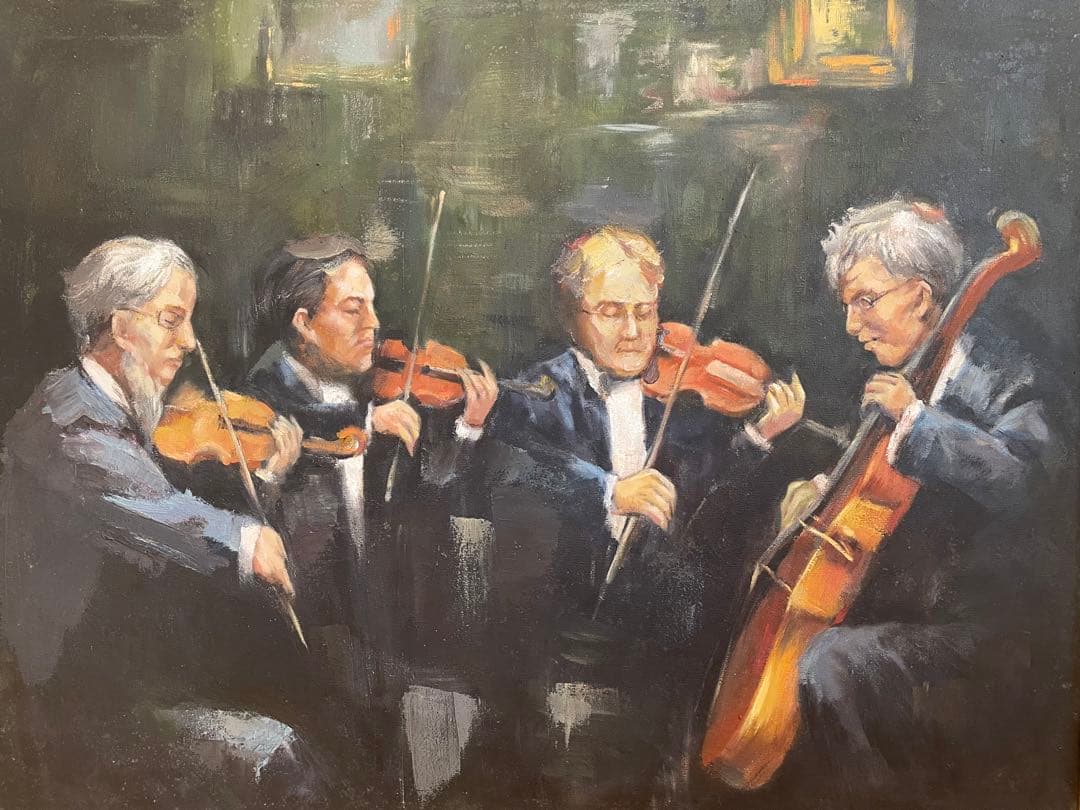 【アンティーク】絵画　油絵　海外入手　作者不明　美術品　大型