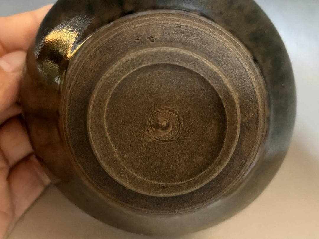 茶碗●古い天目釉茶碗 宋 無地桐箱付 古玩 唐物 中国 古美術 時代物 骨董品■