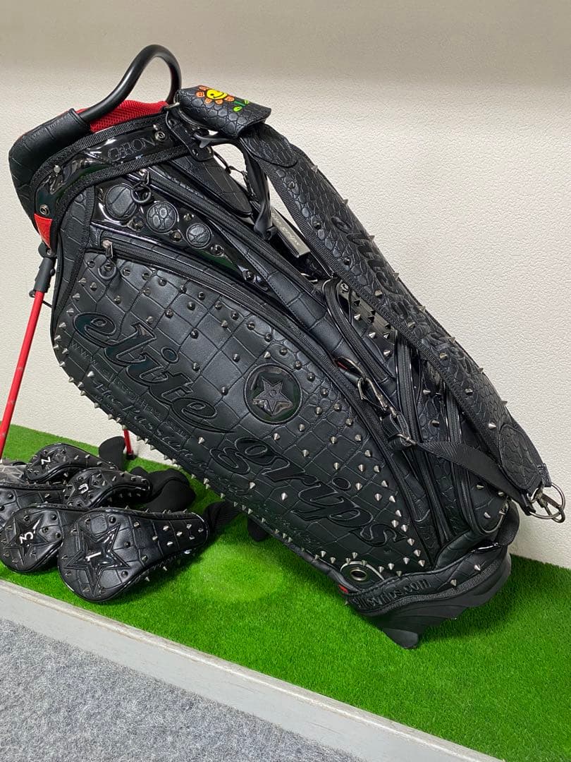 エリートグリップ 限定品 クロコ スタッズ付き キャディバック