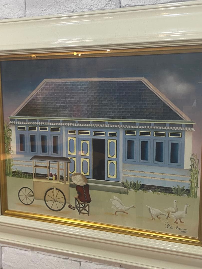 ⭐️全国送料無料】油絵　キャンディー売り6号　絵画　アンティーク　輸入品　フランス