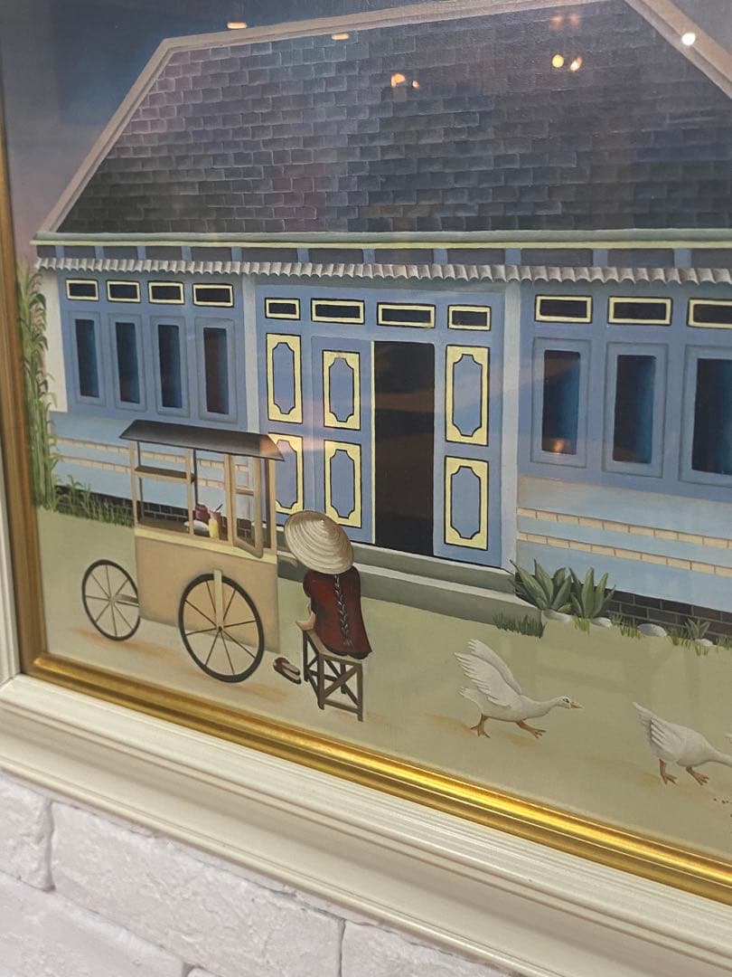 ⭐️全国送料無料】油絵　キャンディー売り6号　絵画　アンティーク　輸入品　フランス