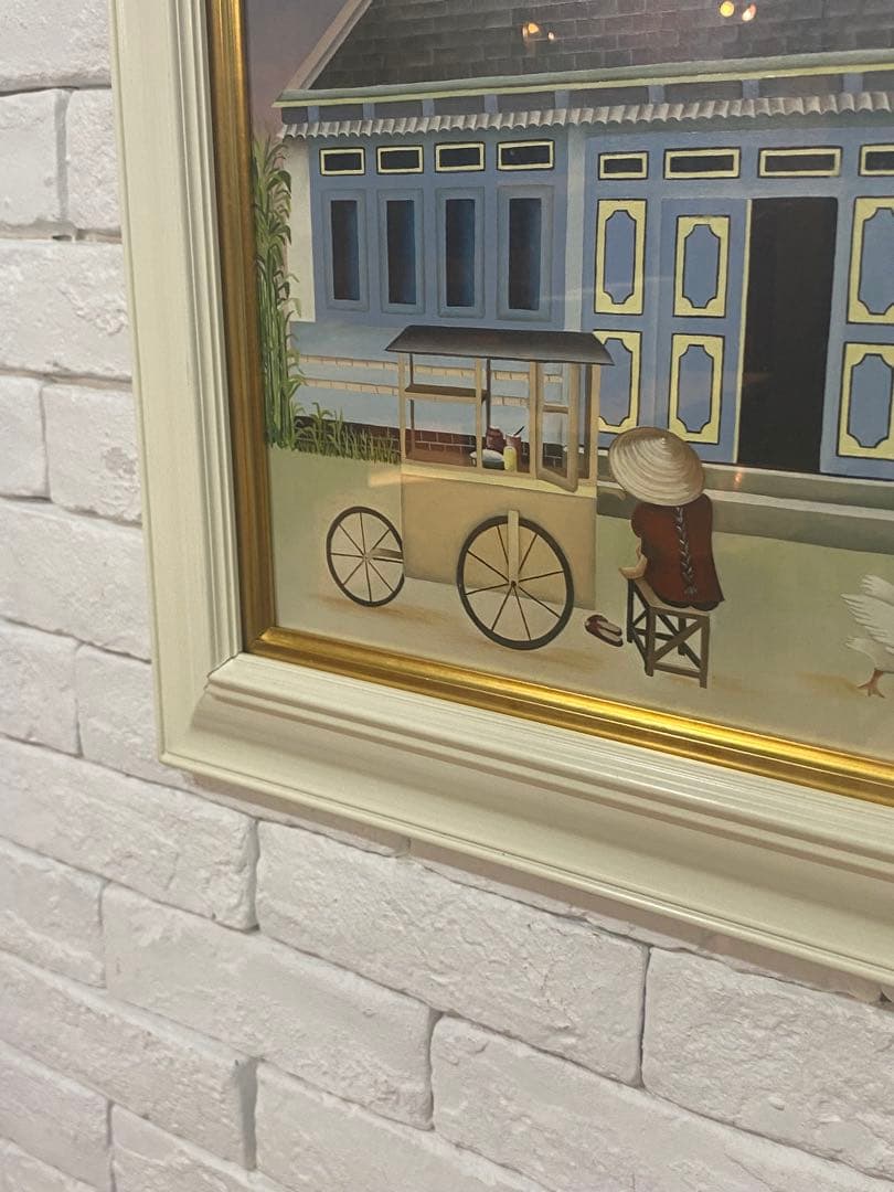 ⭐️全国送料無料】油絵　キャンディー売り6号　絵画　アンティーク　輸入品　フランス