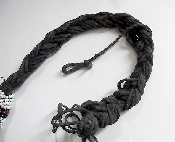 ★X1704★アンティーク　髪飾　ガラスビーズタッセル　アフガン遊牧民族