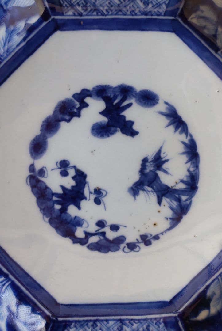 古伊万里　染付　八角皿