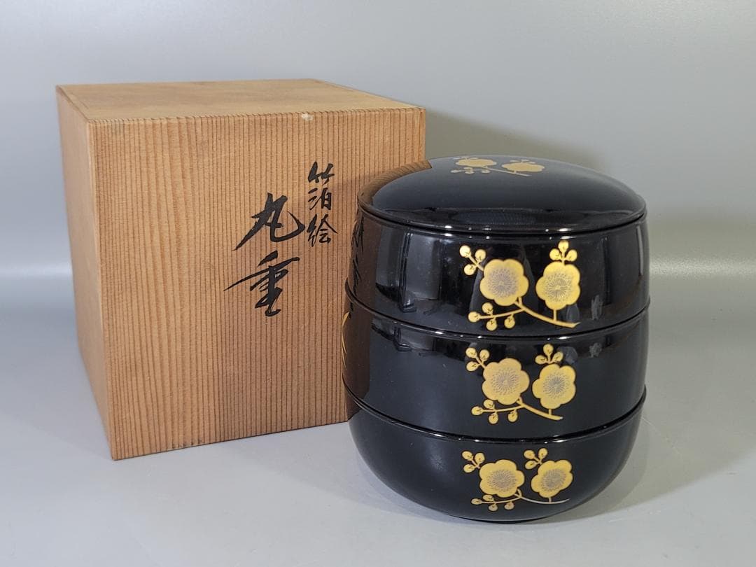梅蒔絵 丸重 共箱 DT790