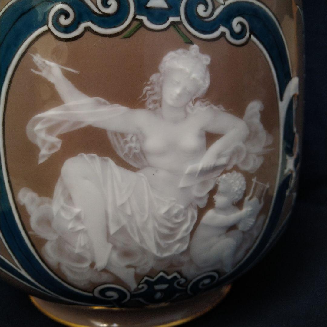 リモージュ(Limoges)パテシュールパテ『女神と天使文花瓶』