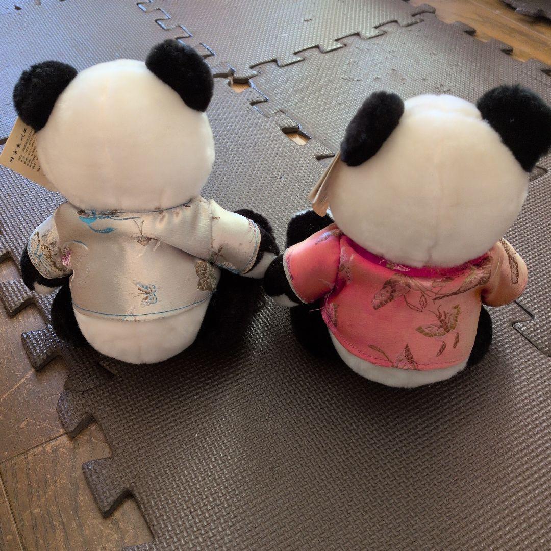 パンダぬいぐるみ 2体セット 着物風