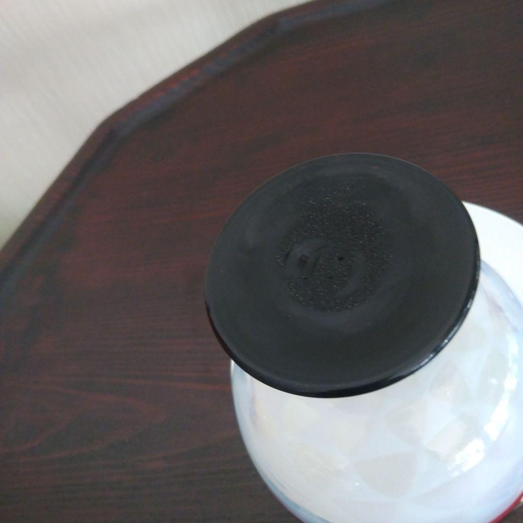 氷コップ 市松模様 縁赤 大正・昭和初期 レトロ骨董品