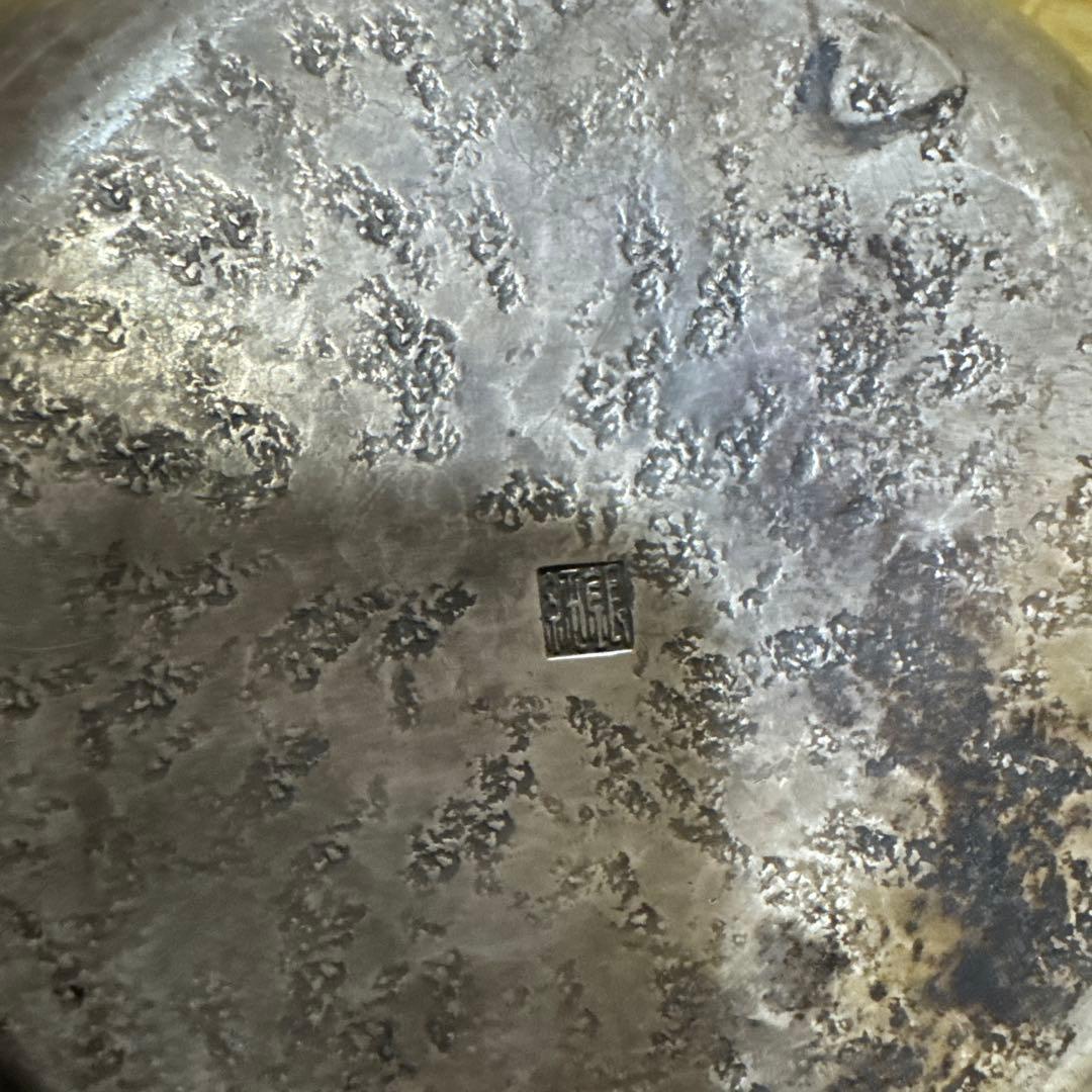 純銀製 1329g 突起模様 銀瓶 煎茶 茶道具