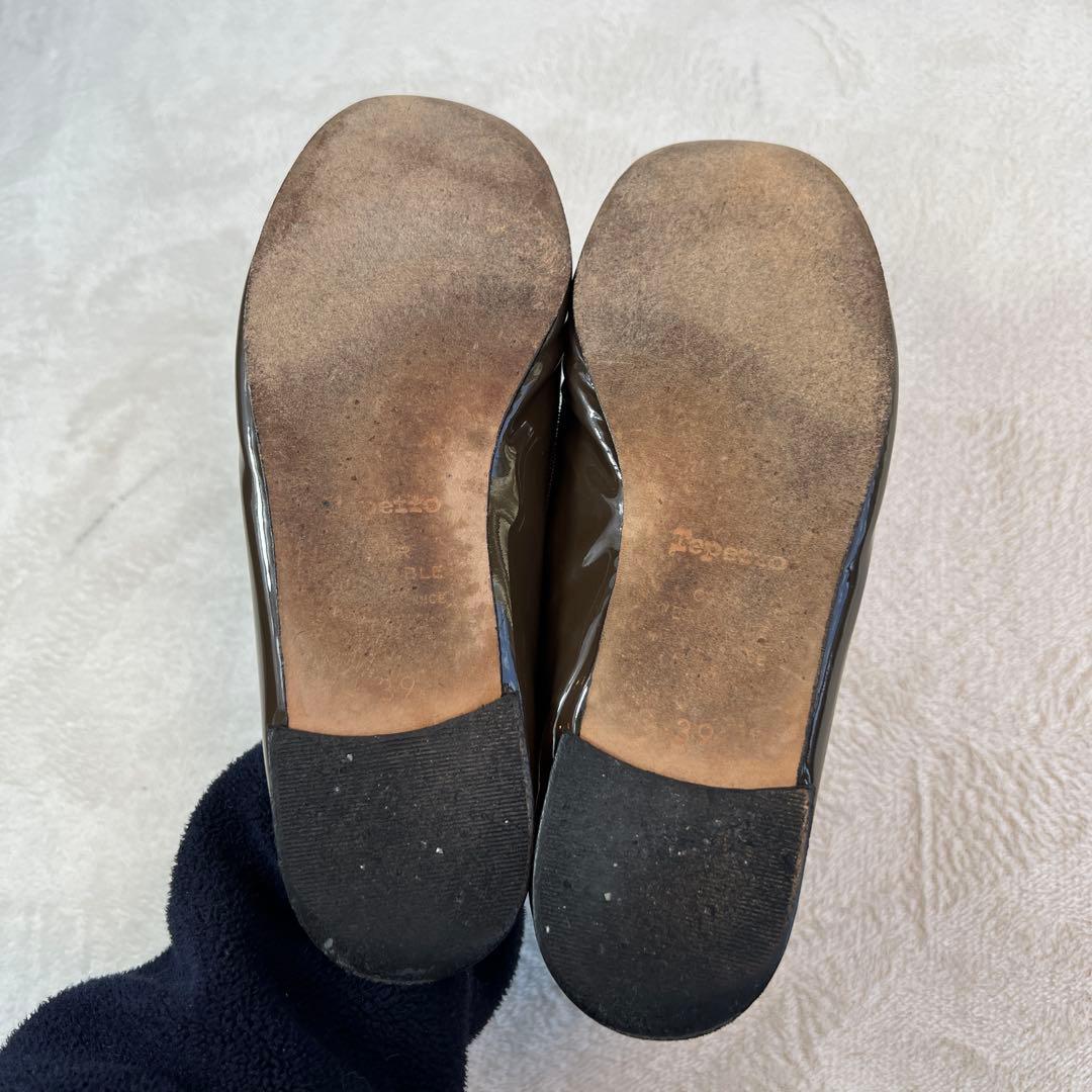Repetto レペット バレエシューズ エナメル 茶 39