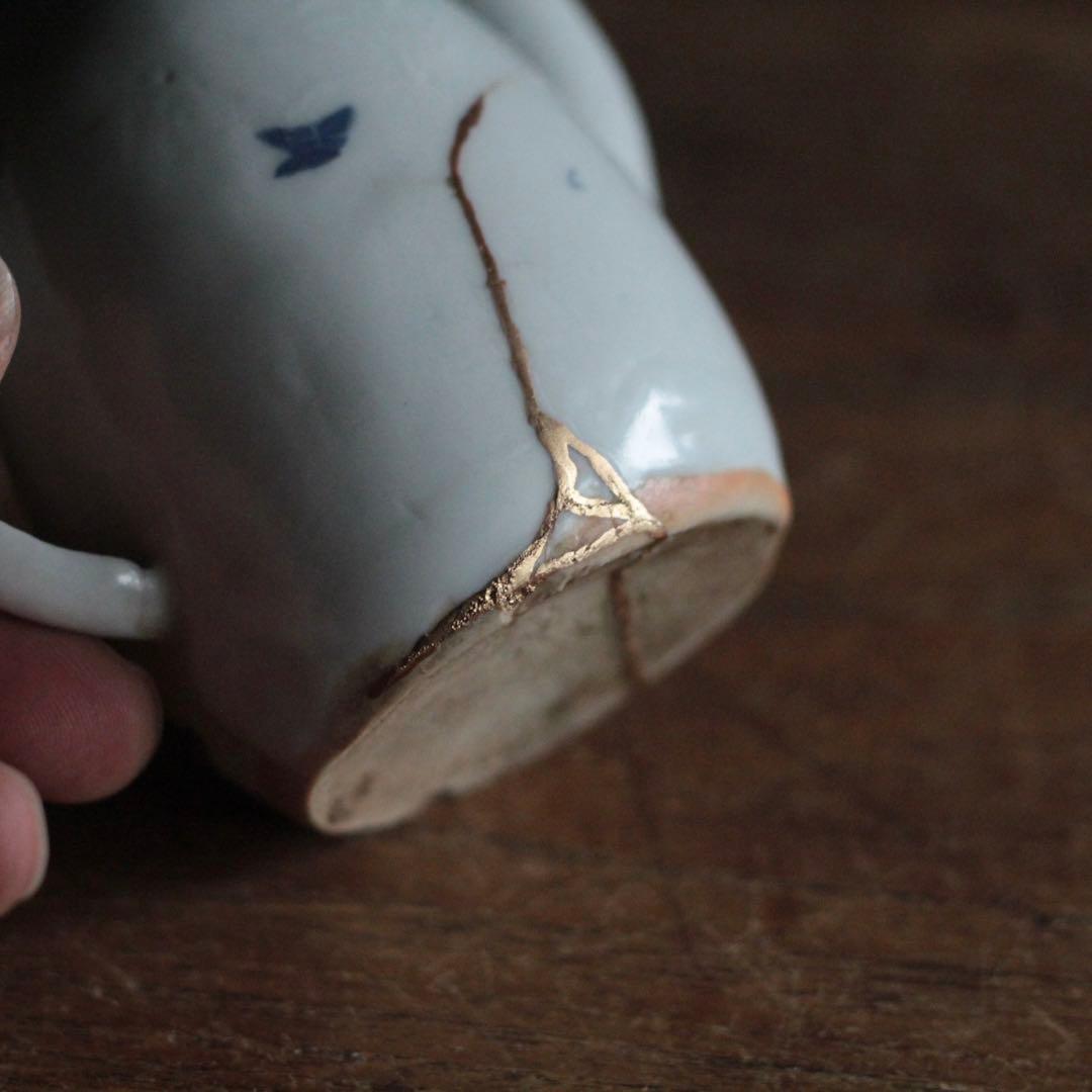 平戸焼 染付 水注 酒次 化粧水入れ 古美術 古道具 アンティーク 疵直し