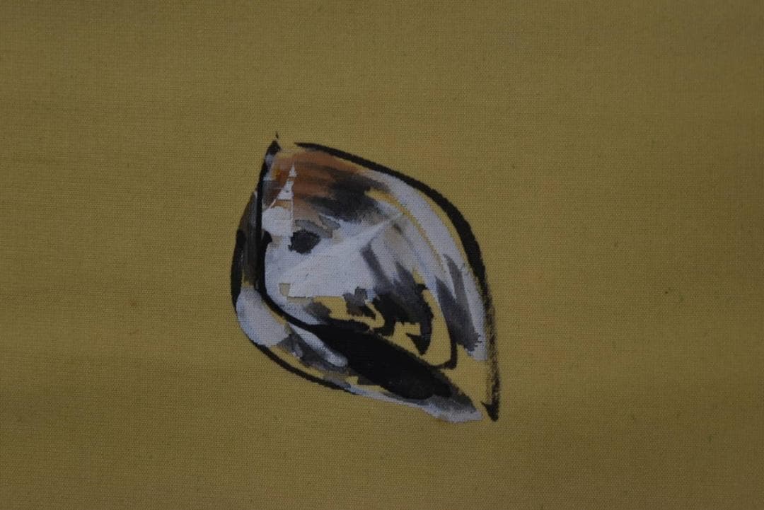 【真作】佐野五風/蛤図/ハマグリ図/掛軸/名家伝来/AA-118