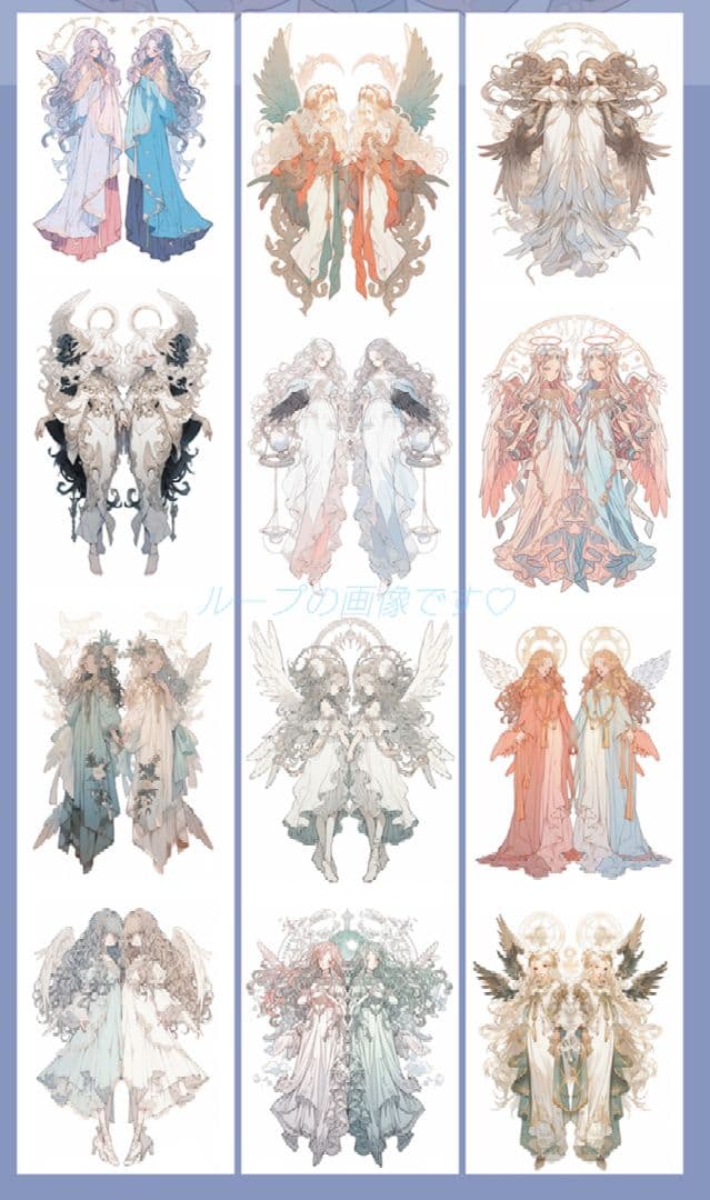 廃盤品✩J792＃双子座-鏡音(贝壳光)銀河絵日切り売り海外人物女の子AIマステ