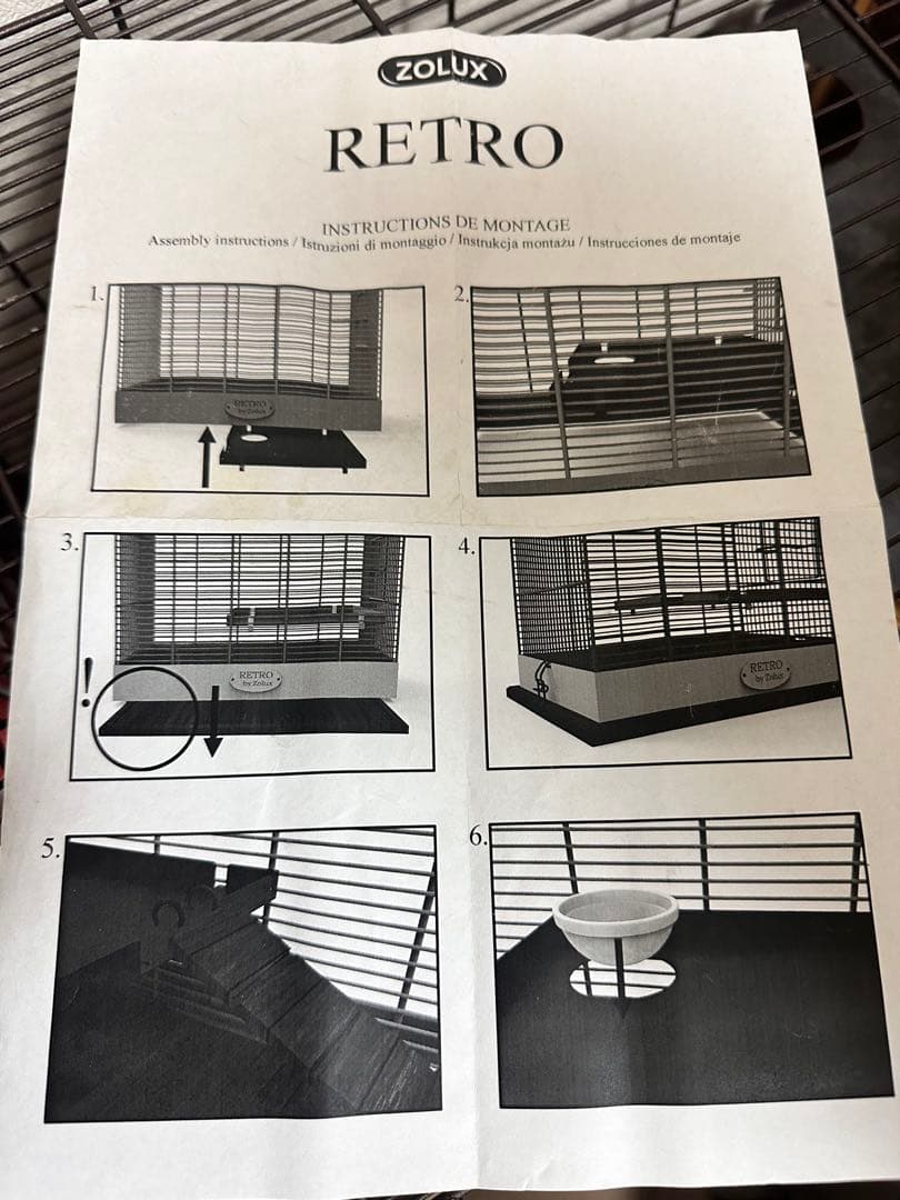 Zolux ヨーロッパ製 レトロ調 小動物用 ケージ