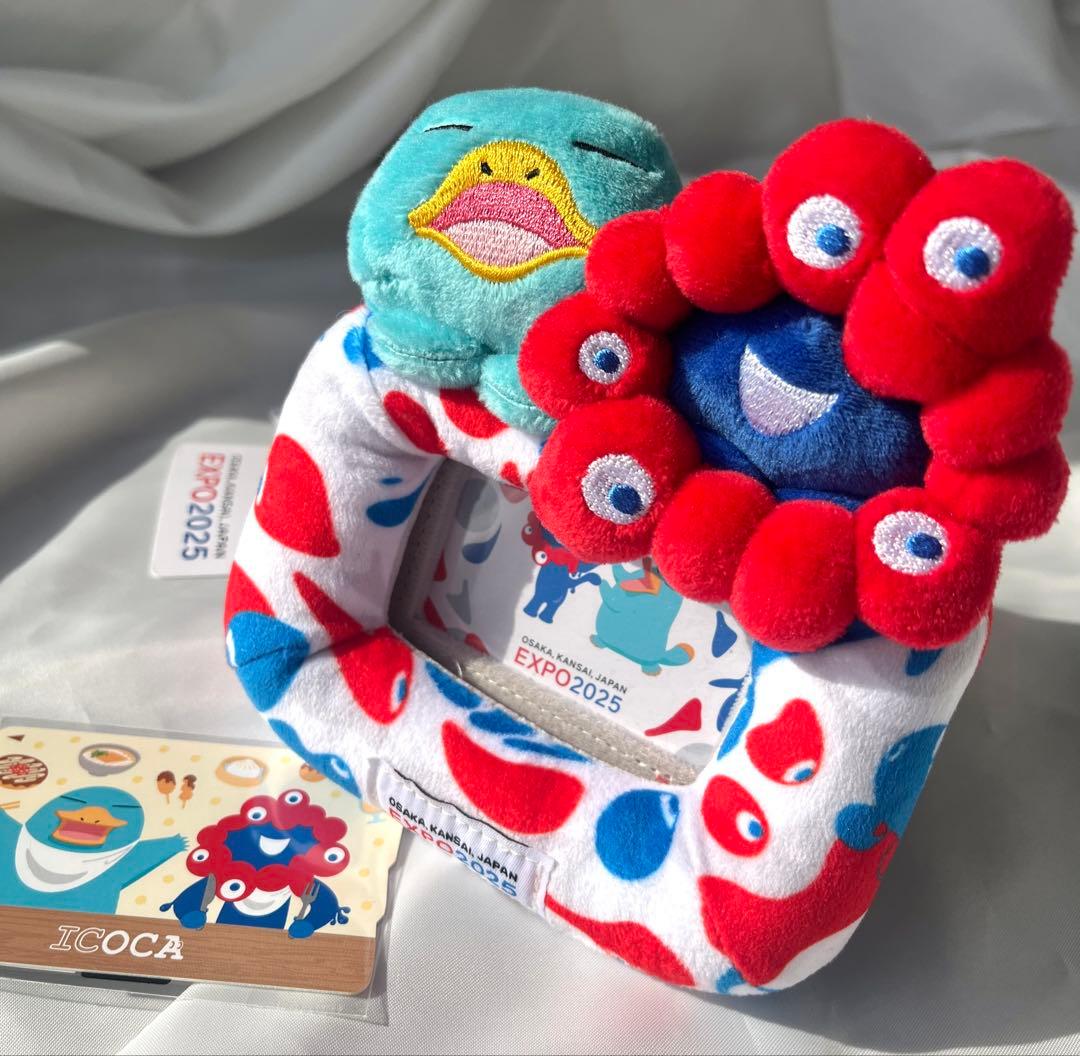 【最終値下げ】会場限定ミャクミャク×イコちゃん カードスタンド＋ICOCA