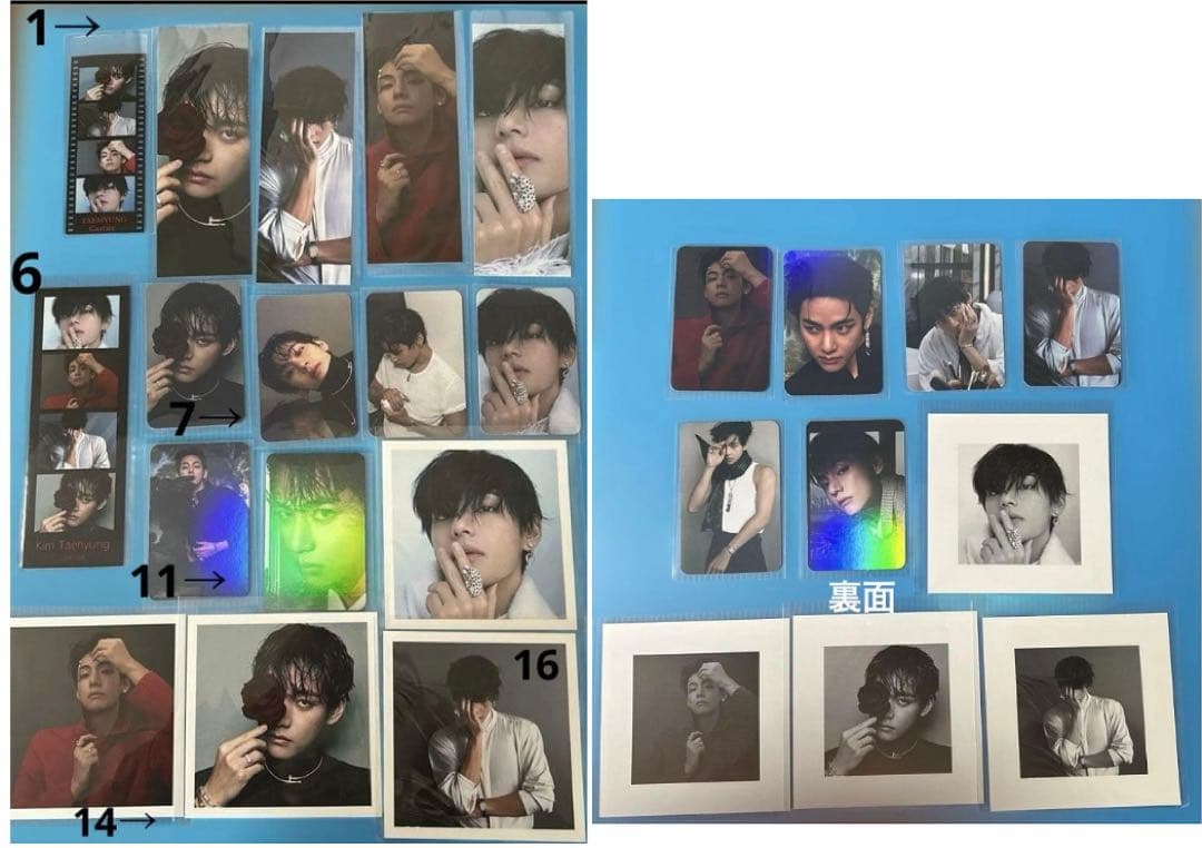 BTS V フィルムブックマーク・両面ホログラムフォトカード