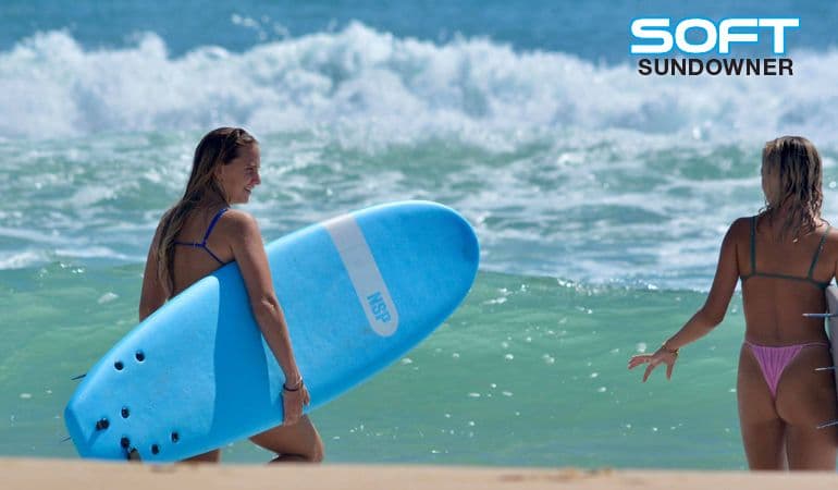 NSP サーフボード 7'0\" ソフト 7ft フィン＆リーシュ＆ワックス付き