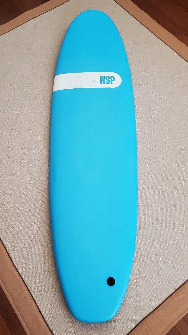 NSP サーフボード 7'0\" ソフト 7ft フィン＆リーシュ＆ワックス付き