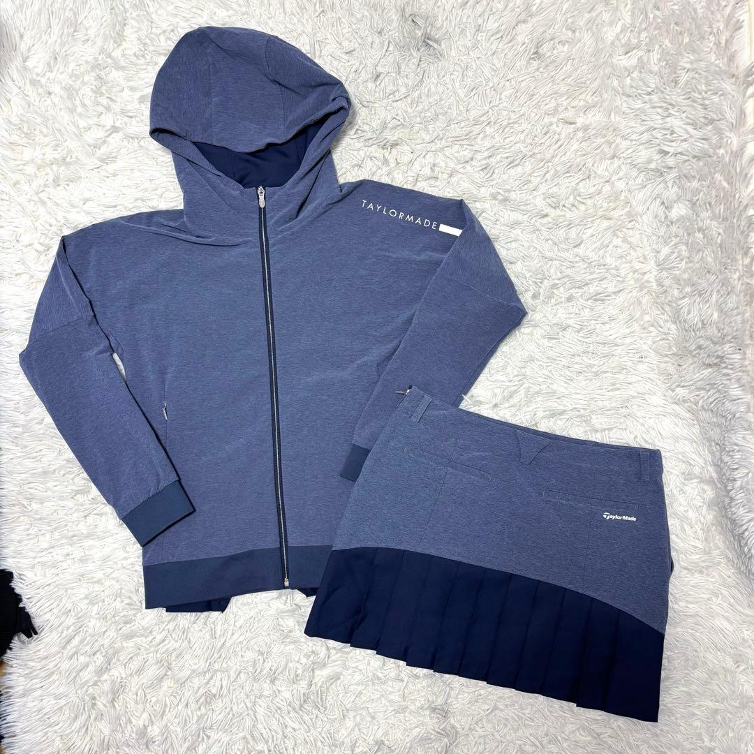 最新作 テーラーメイド セットアップ プリーツ ネイビー ゴルフウェア