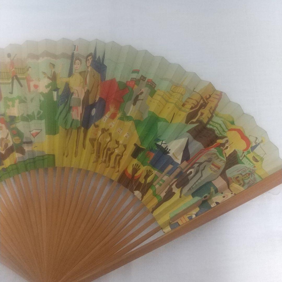 エールフランス扇子 レトロ