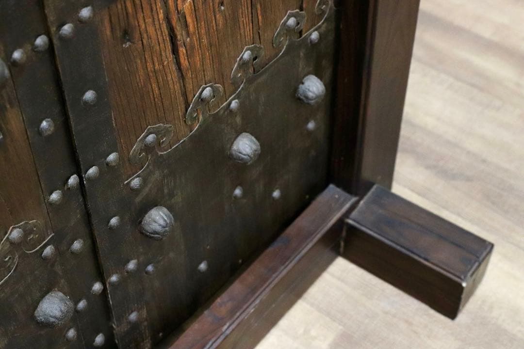 GMGH477○年代物 蔵扉 両開き 時代扉 建具 オブジェ 稀少 アン