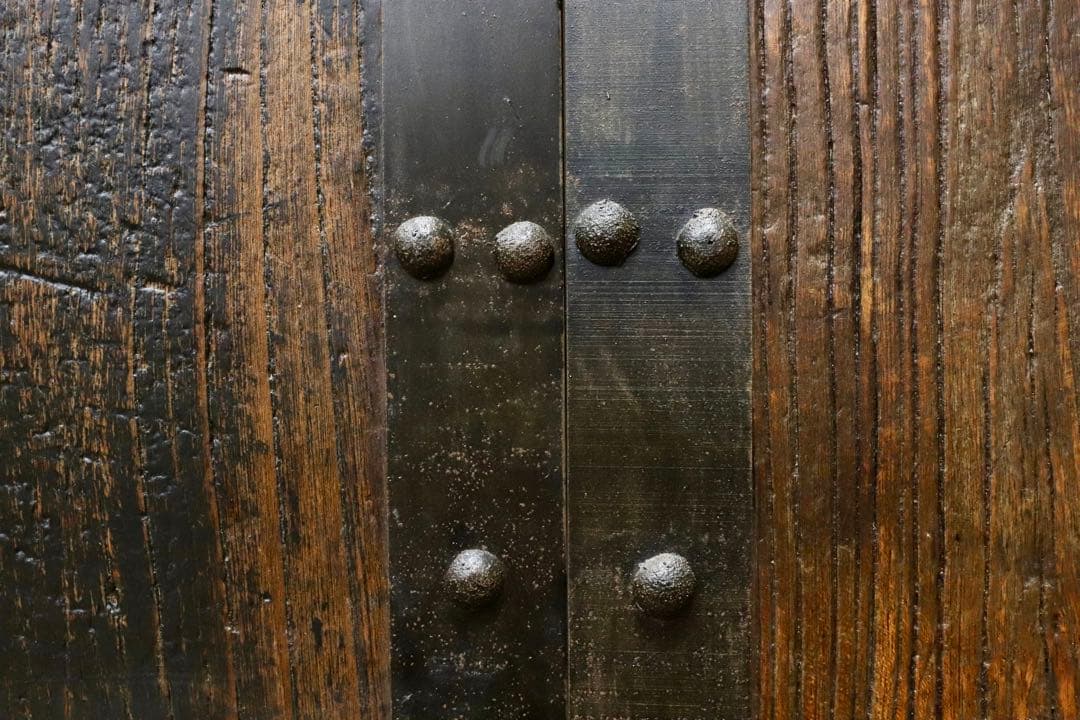 GMGH477○年代物 蔵扉 両開き 時代扉 建具 オブジェ 稀少 アン