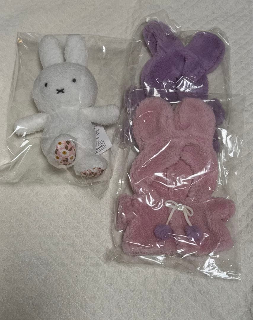フラワーミッフィー　ほわもこケープ　着せかえほわほわぬいぐるみセット