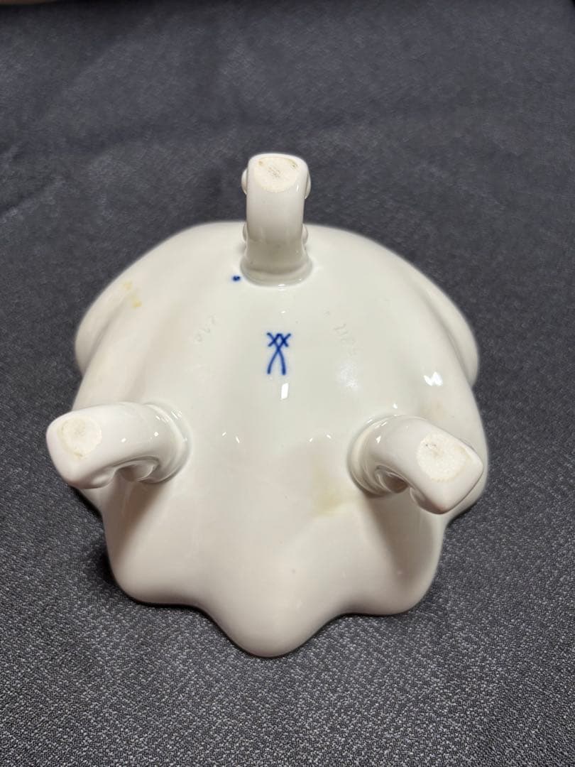 マイセン　貝殻型青花陶器