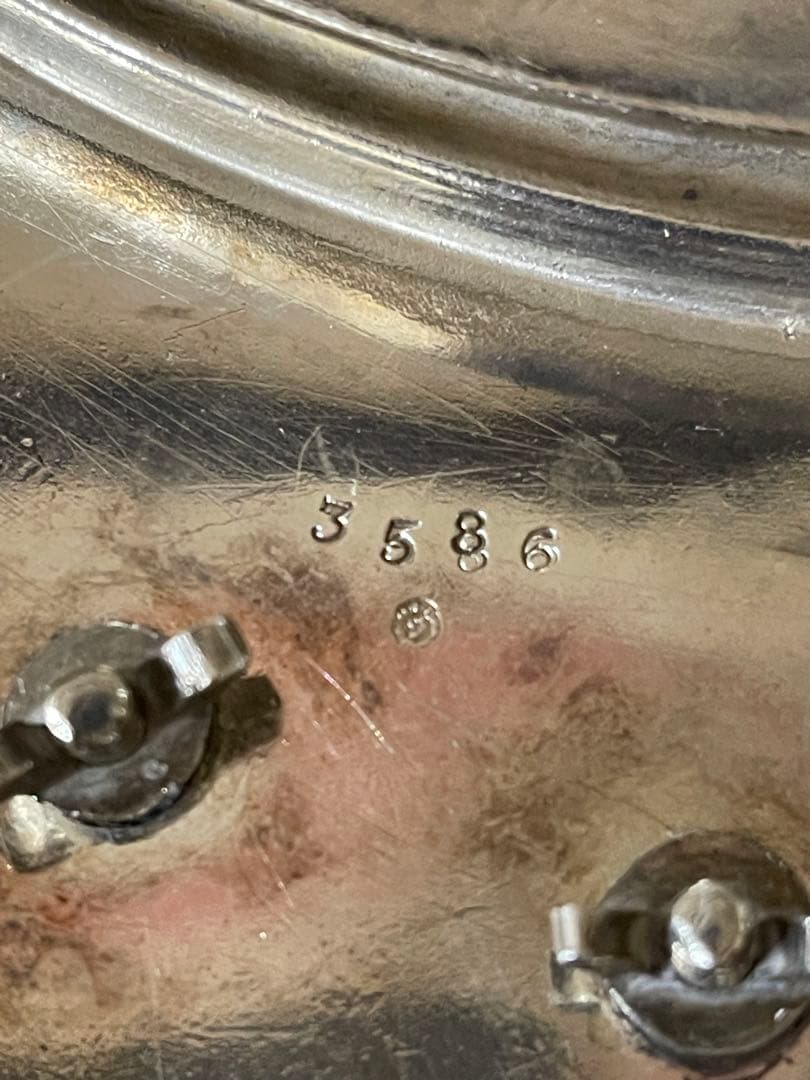 クラシック銀仕上げの製品大皿 菓子器　アンティーク