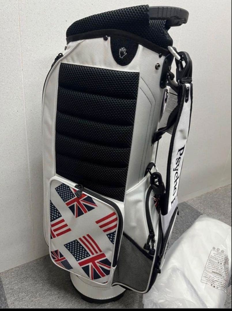 ラスト1個 新品 サイコバニー PSYCHO BUNNY 白 キャディバッグ