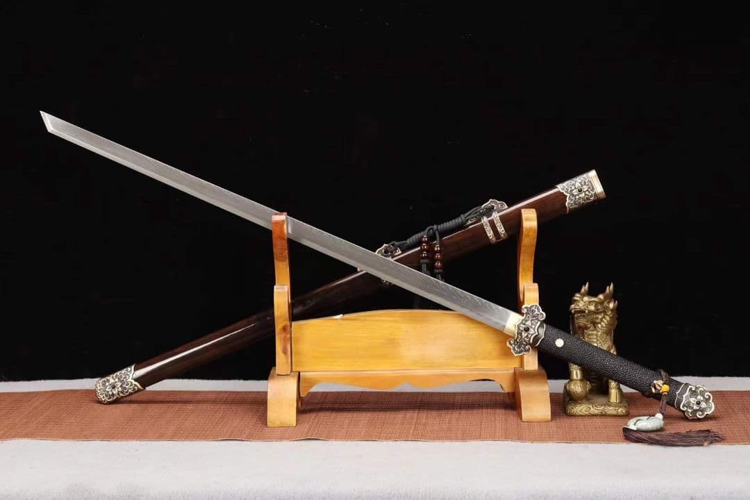 【羽紋百花唐刀】古兵器 武具　刀装具　日本刀　模造刀 居合刀