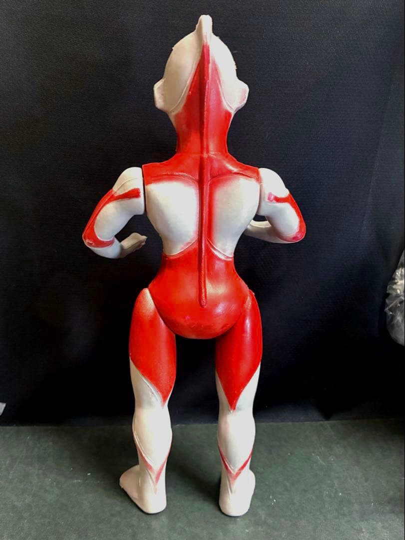 28cm！【昭和レトロ】■無版権 パチ ウルトラマン ポリ製