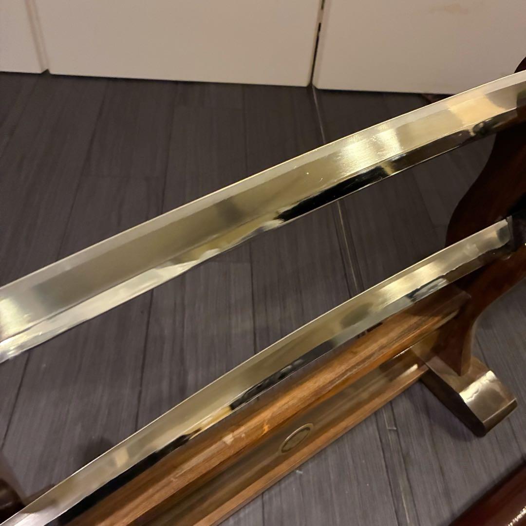 高級模造刀　居合刀　 美術刀剣　太刀　脇差　大小セット　深茶拵え