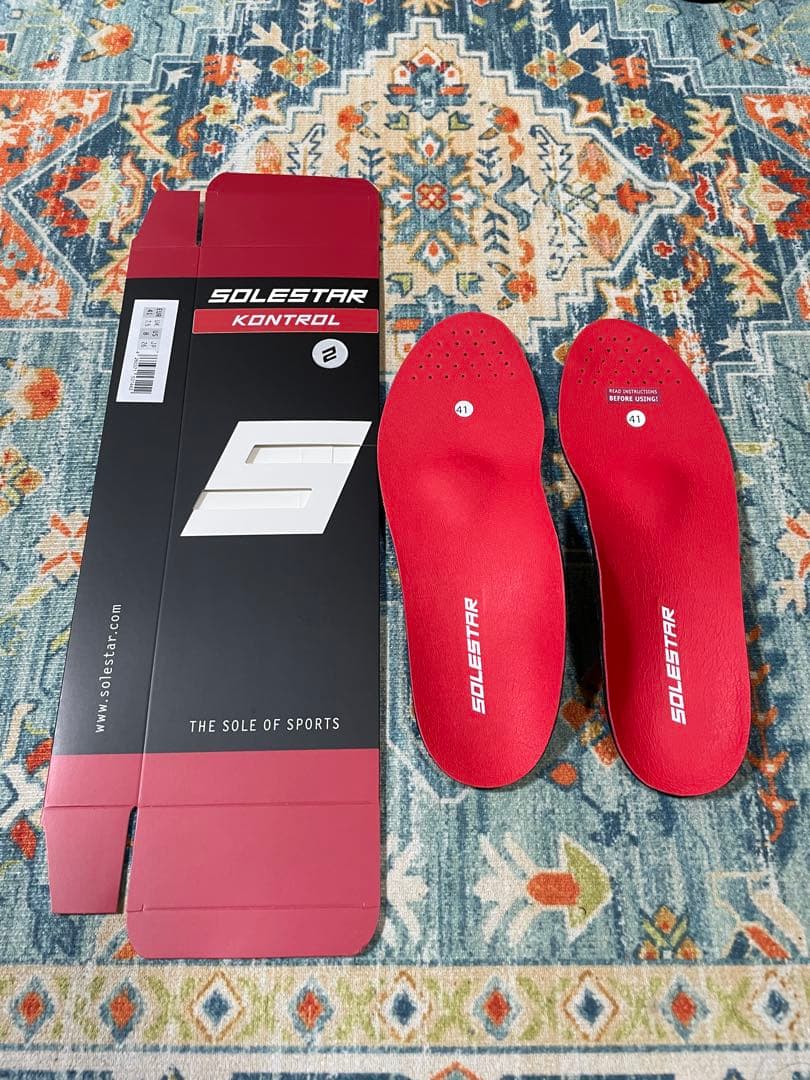 SOLESTAR KONTROL 2 自転車用インソール　26.1cm レッド