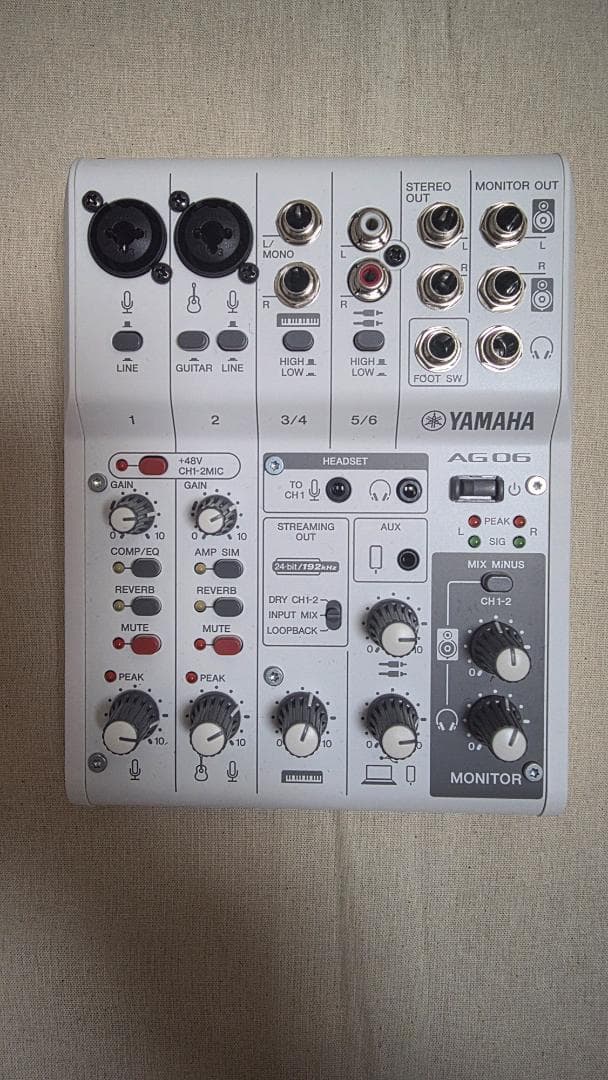 Yamaha AG06 ミキサー USBオーディオインターフェース