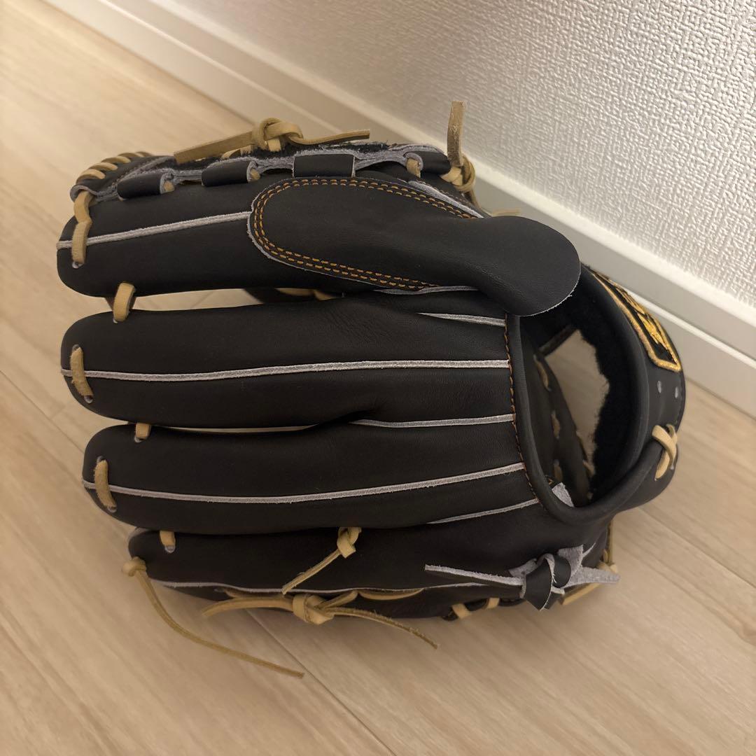 ZETT 黒 レザー 軟式野球グローブ