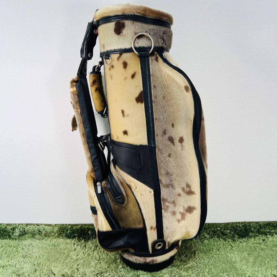 東京書芸館 あざらし本革 キャディバッグ カート式 超希少 アザラシ 海豹