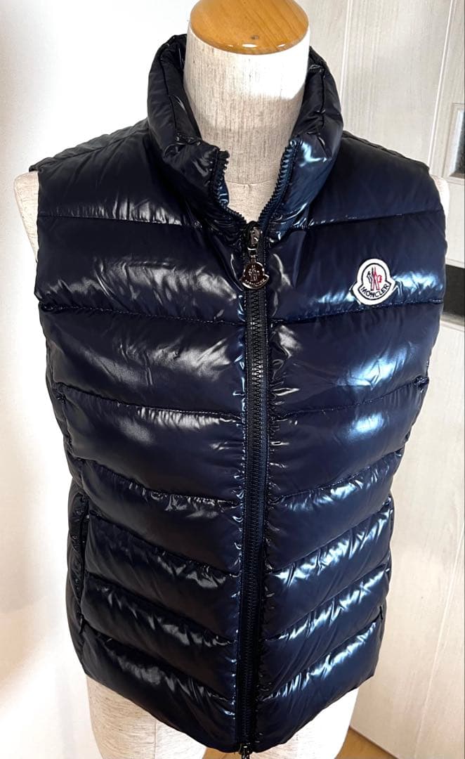 モンクレール ネイビーブルー ダウンベスト サイズ0