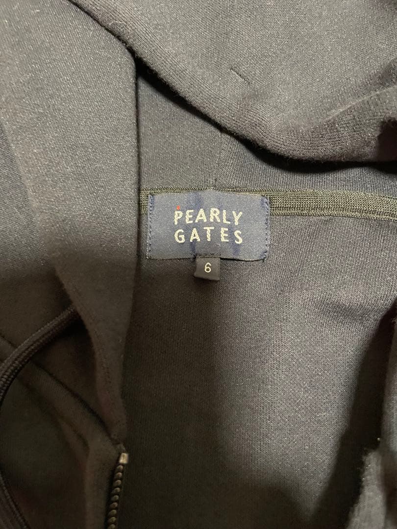 パーリーゲイツ　PGロゴ総柄 ジップアップパーカー ネイビー メンズ