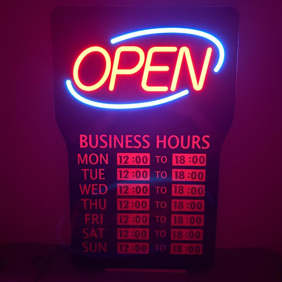 OPEN-CLOSED 看板 オープン クローズ サインプレート 高輝度 LED