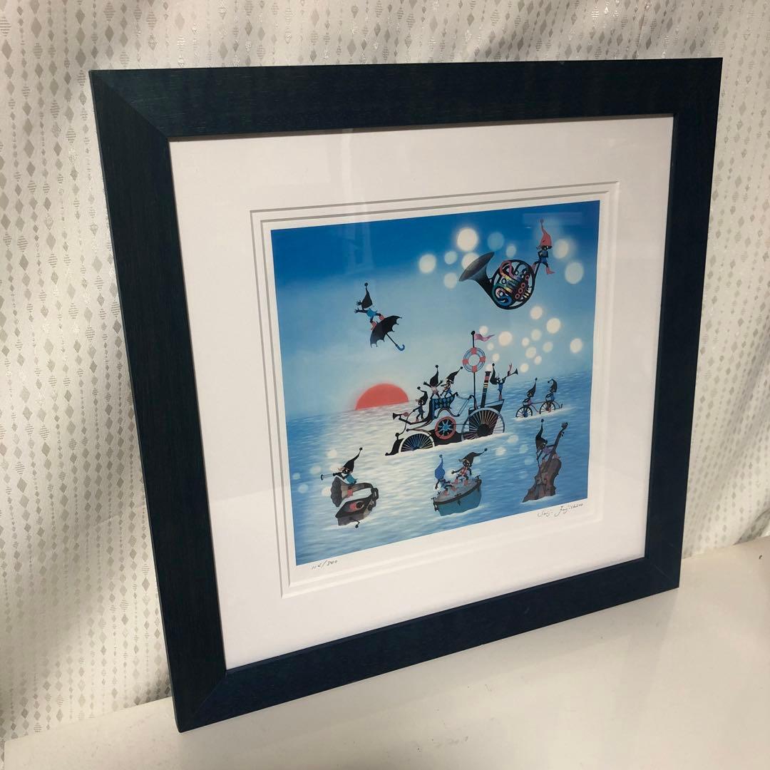 作家 藤城清治 こびとの旅立ち ダイヤモンド・スクリーニング 114/800