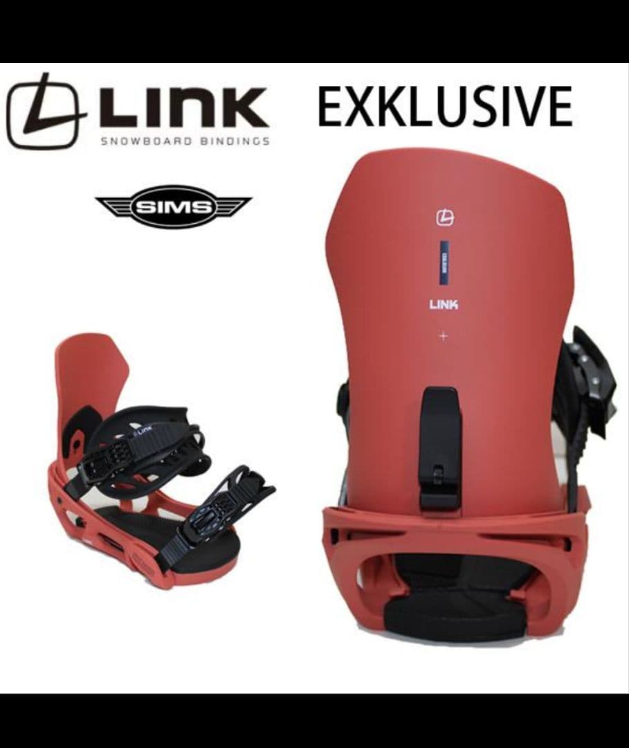 24-25 LINK EXCLUSIVE スノーボードビンディング L レッド