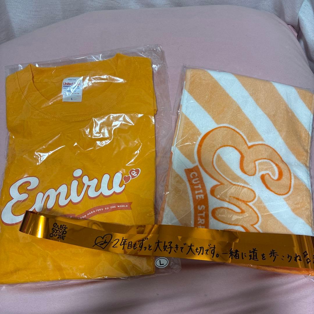 CUTIE STREET 川本笑瑠 推しアピ Tシャツ タオルver.1