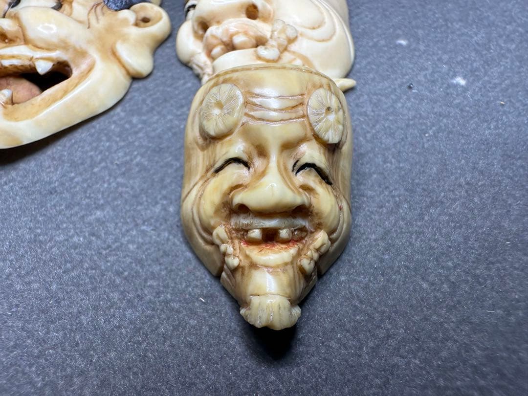 極上　根付　光一作　天然素材　アンティーク　骨董　飾り物　古美術　置物　細密細工