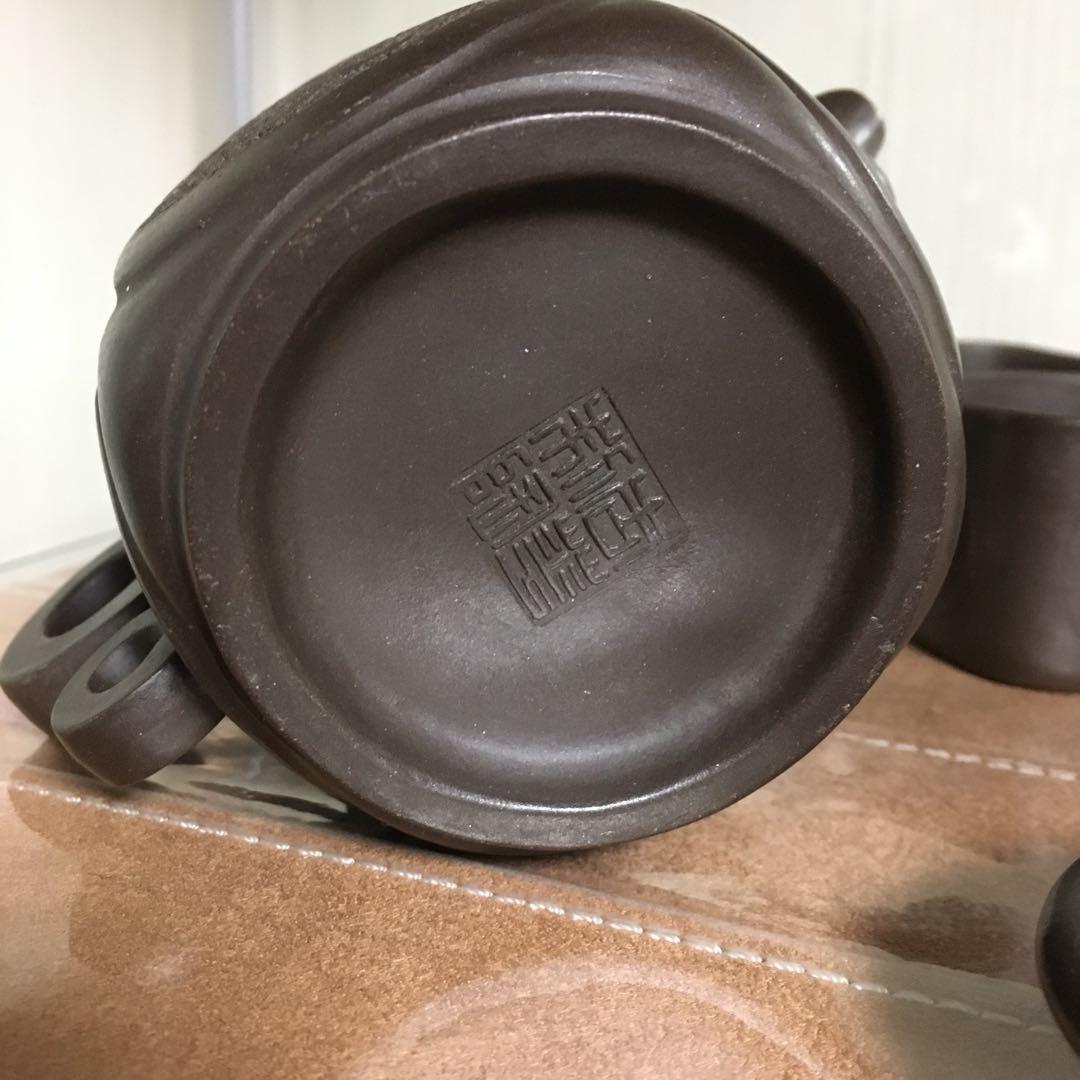 中国茶器　中国宜興　紫砂　朱泥　急須　茶壺　湯呑　菓子皿　骨董品　コレクション