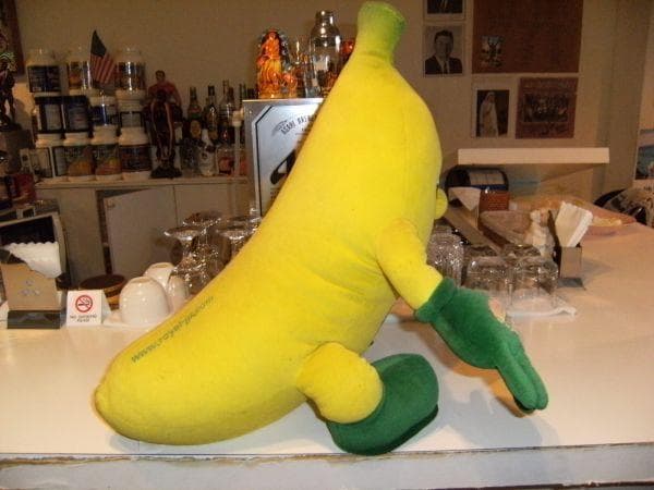 非売品★昭和レトロ★90年代★店頭用★特大★ ロイヤル バナナ ぬいぐるみ